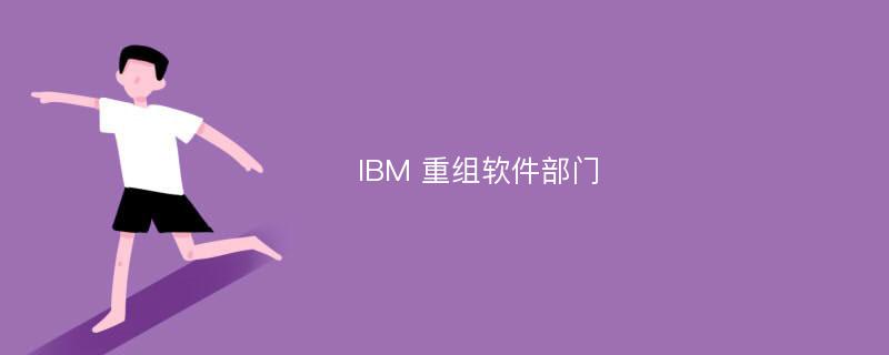 IBM 重组软件部门