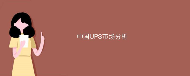 中国UPS市场分析