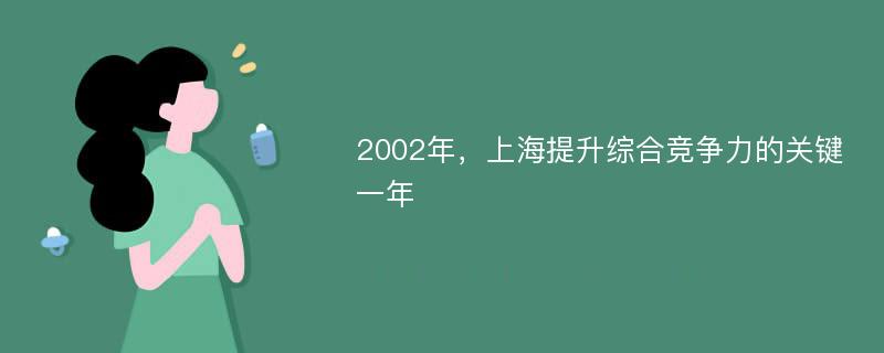 2002年，上海提升综合竞争力的关键一年